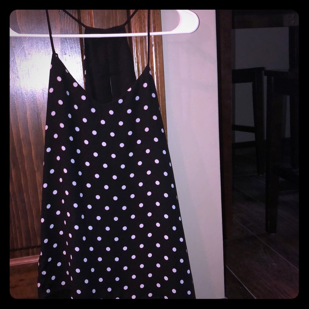 Black with white polka dots blouse